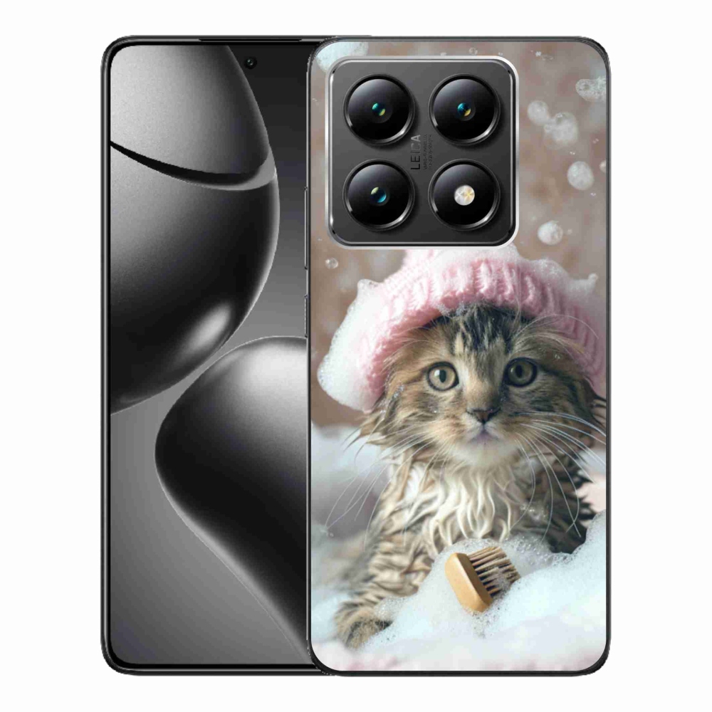 Gélový kryt mmCase na Xiaomi 14T - mačiatko a kúpeľ