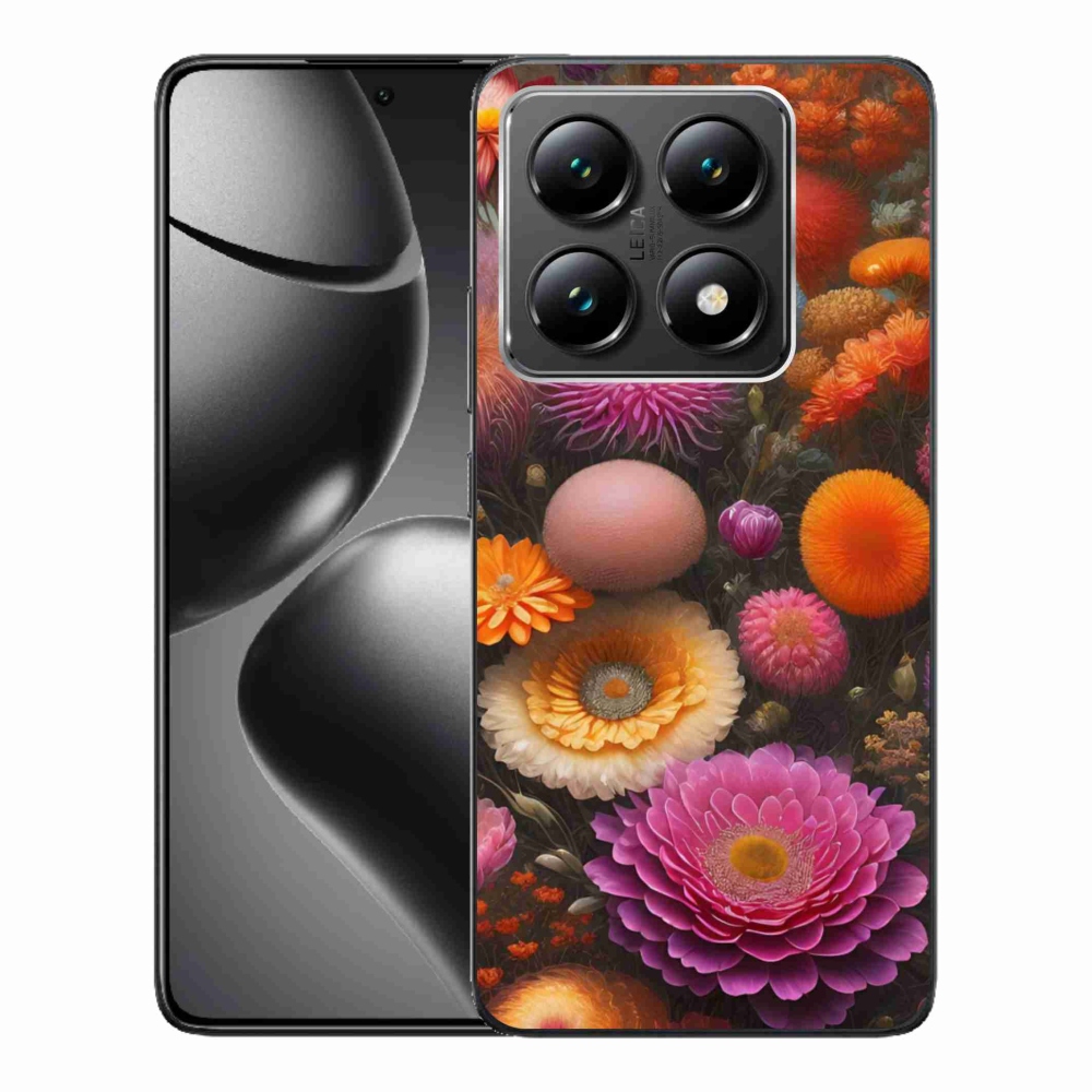 Gélový kryt mmCase na Xiaomi 14T - kvetinová kompozícia