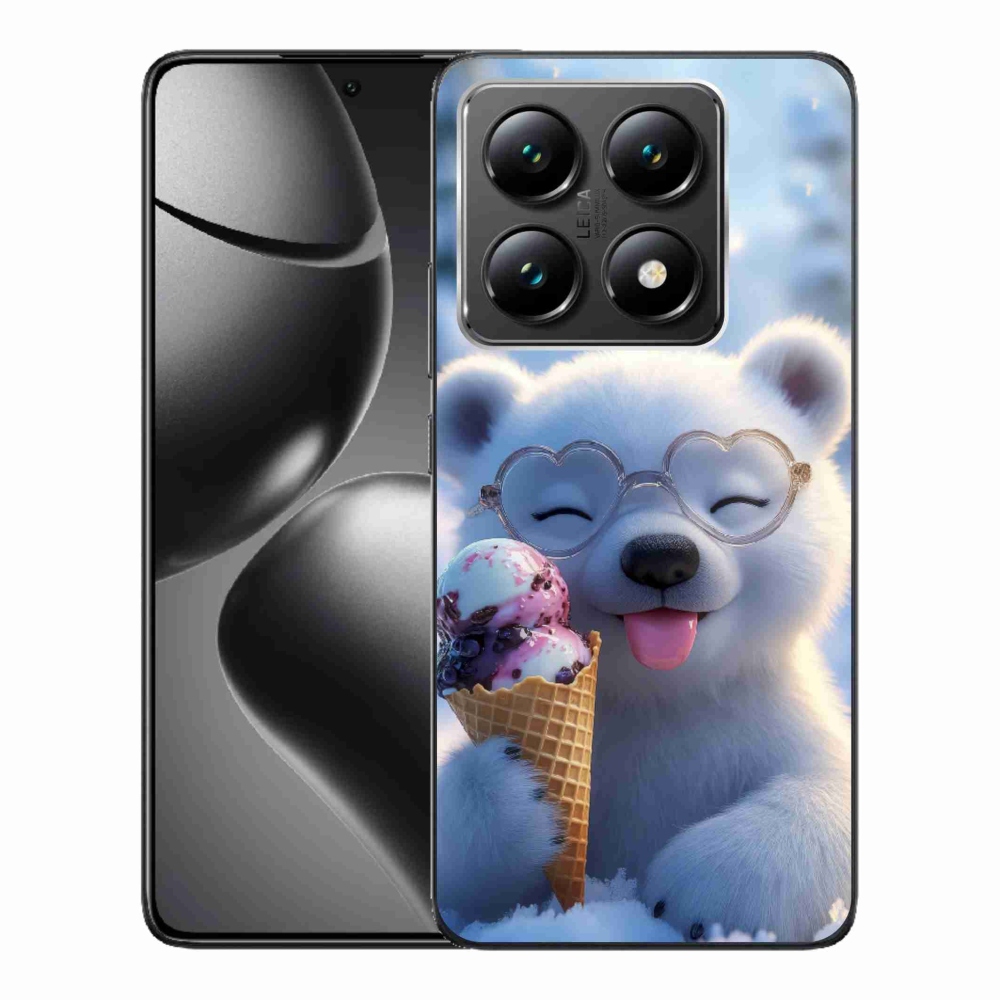Gélový kryt mmCase na Xiaomi 14T - medvedík so zmrzlinou