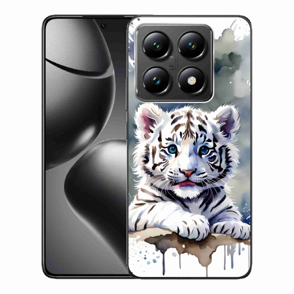 Gélový kryt mmCase na Xiaomi 14T - mláďa bieleho tigra
