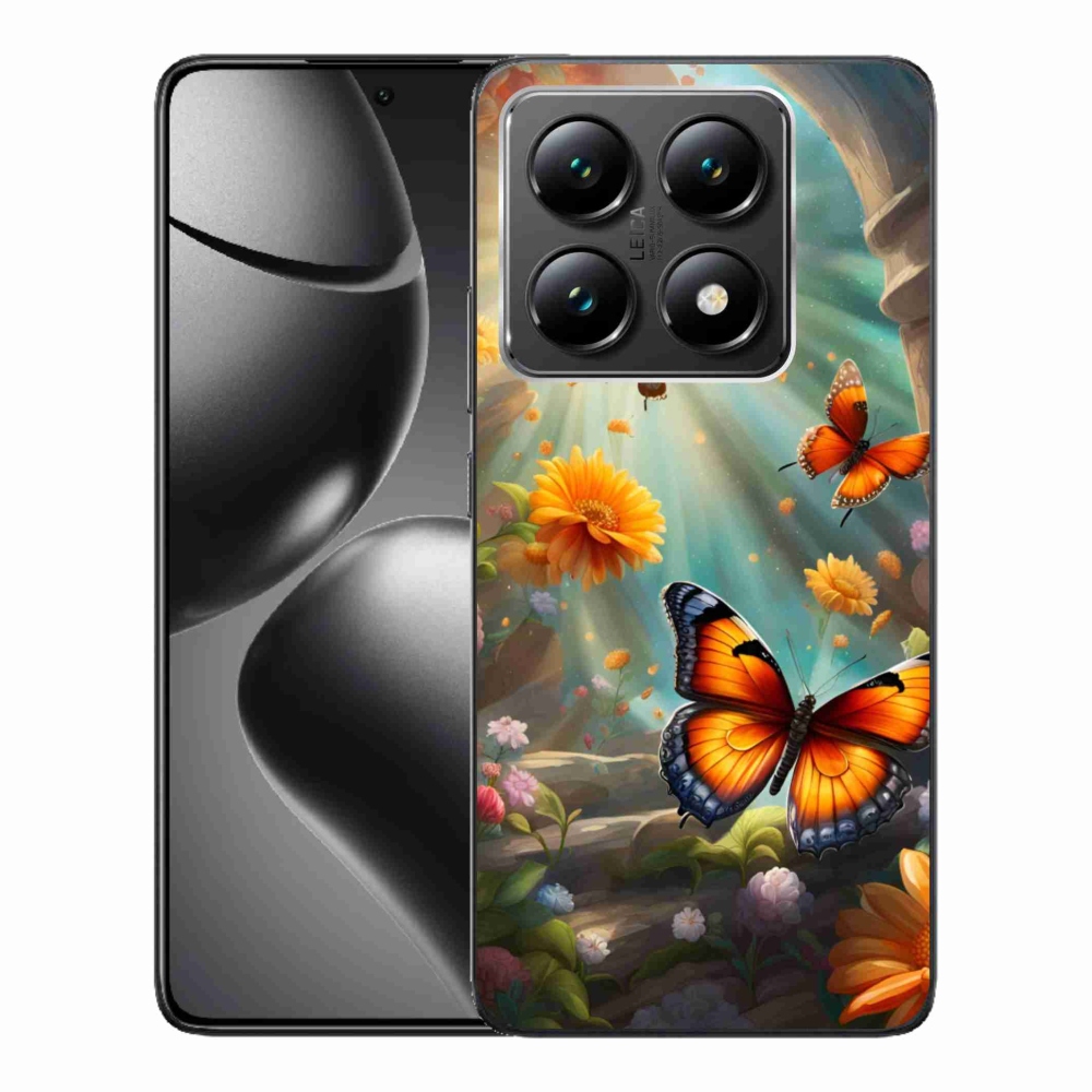 Gélový kryt mmCase na Xiaomi 14T - motýlia záhrada 2