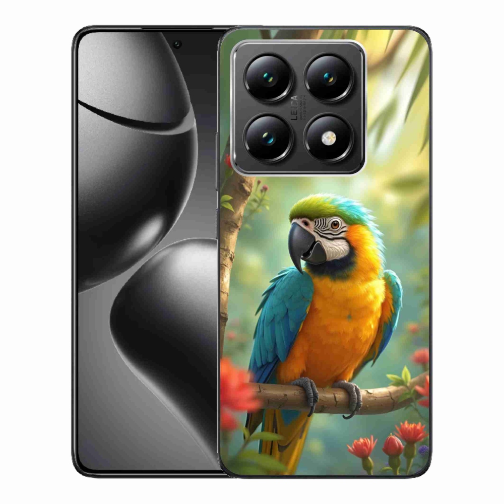 Gélový kryt mmCase na Xiaomi 14T - papagáj ara modrožltá