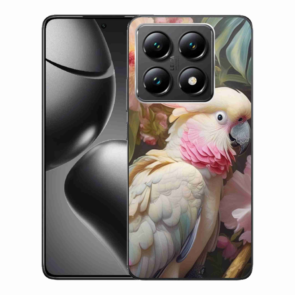 Gélový kryt mmCase na Xiaomi 14T - papagáj kakadu ružový 2