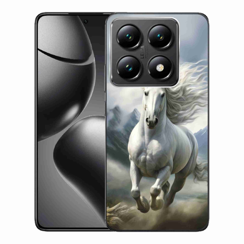 Gélový kryt mmCase na Xiaomi 14T Pro - bežiaci biely kôň 3