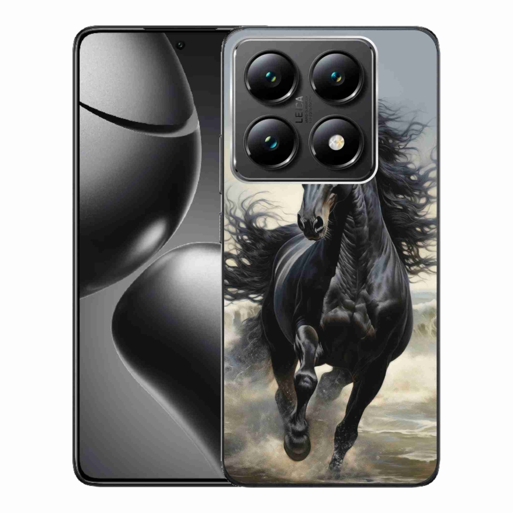 Gélový kryt mmCase na Xiaomi 14T Pro - bežiaci čierny kôň