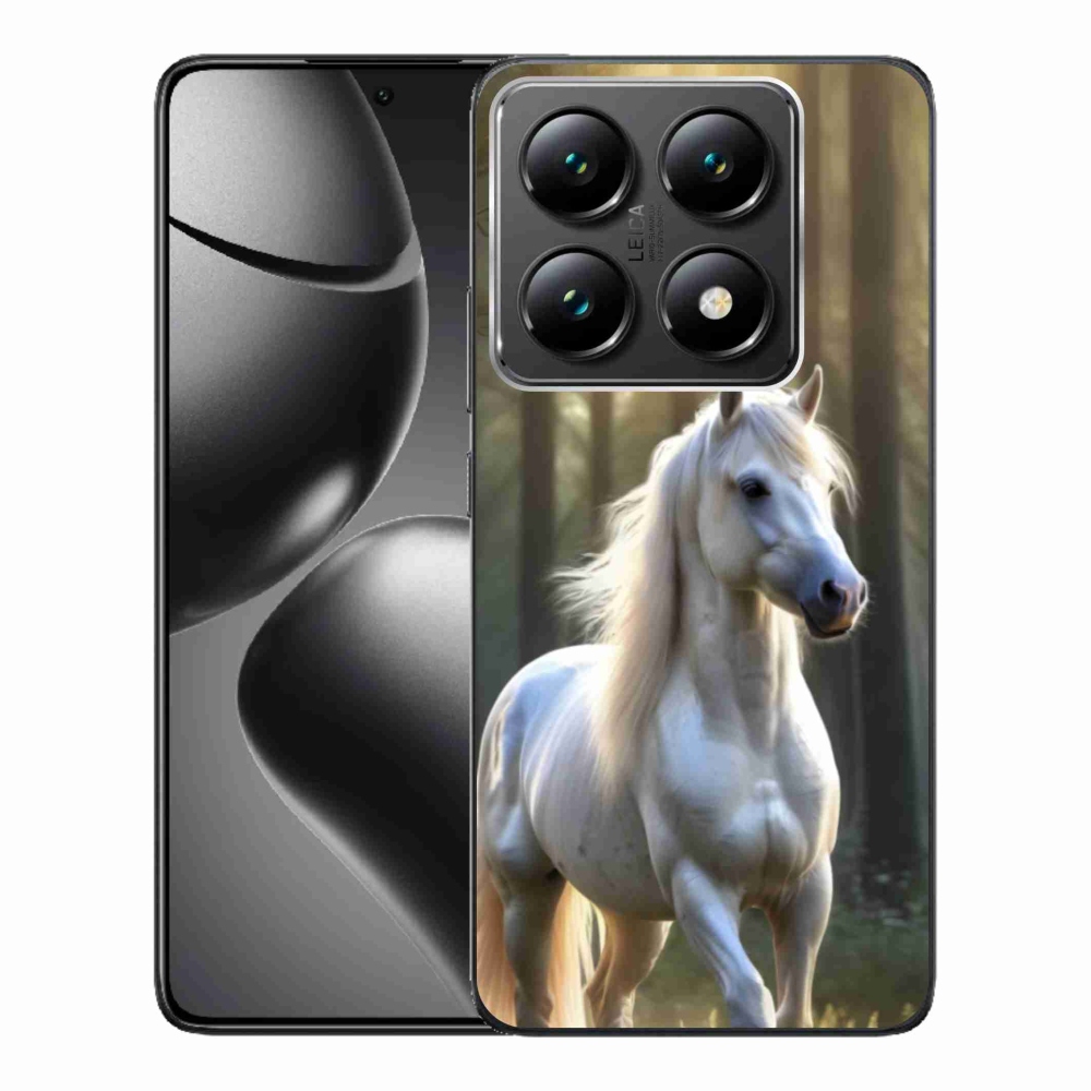Gélový kryt mmCase na Xiaomi 14T Pro - biely kôň 3