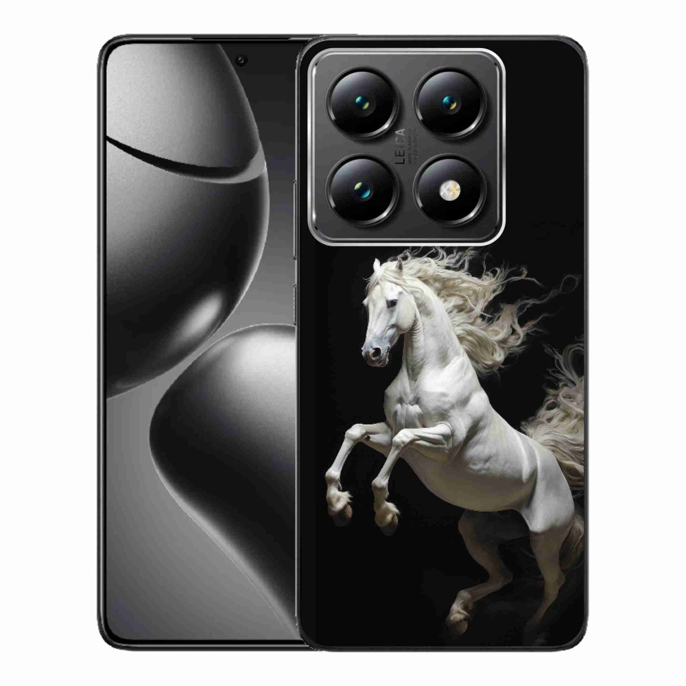 Gélový kryt mmCase na Xiaomi 14T Pro - biely kôň 4