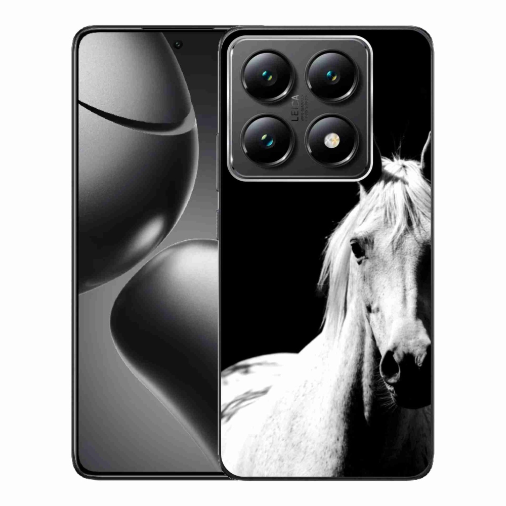 Gélový kryt mmCase na Xiaomi 14T Pro - biely kôň 5