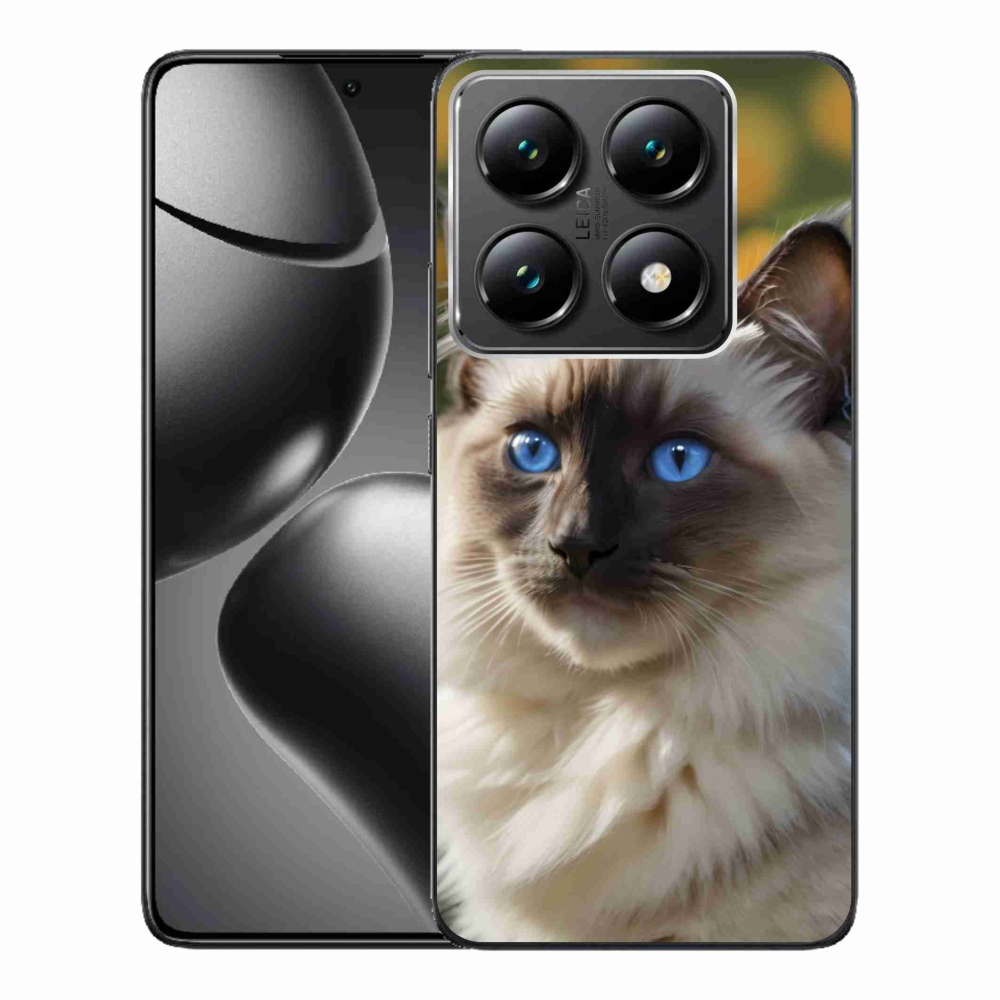Gélový kryt mmCase na Xiaomi 14T Pro - biely ragdoll