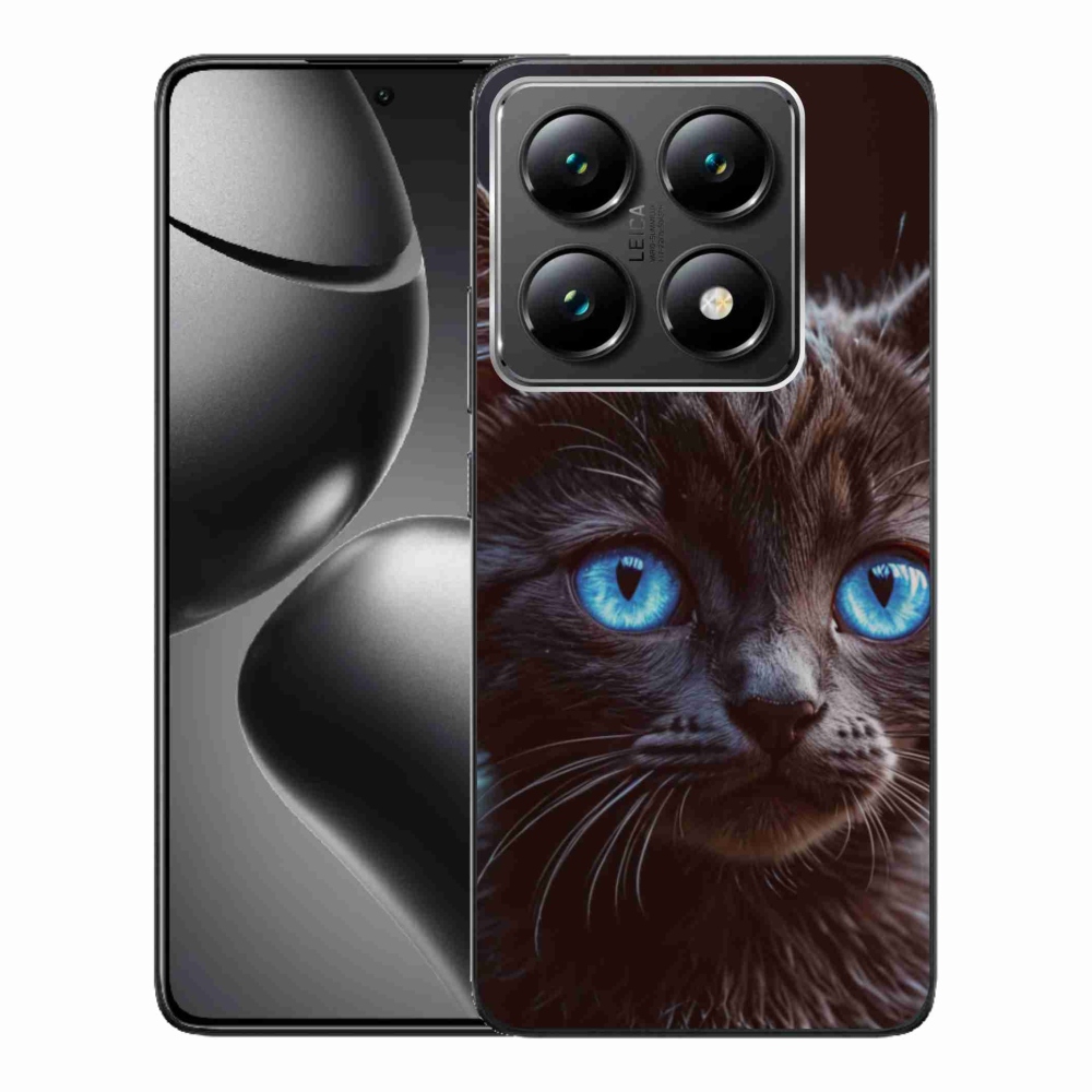 Gélový kryt mmCase na Xiaomi 14T Pro - čierne mačiatko 2