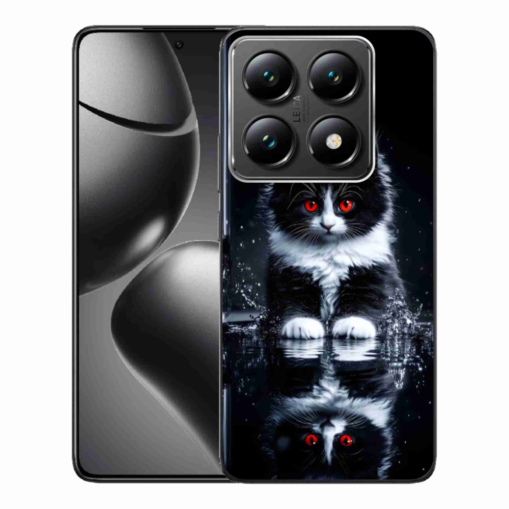 Gélový kryt mmCase na Xiaomi 14T Pro - čiernobiele mačiatko