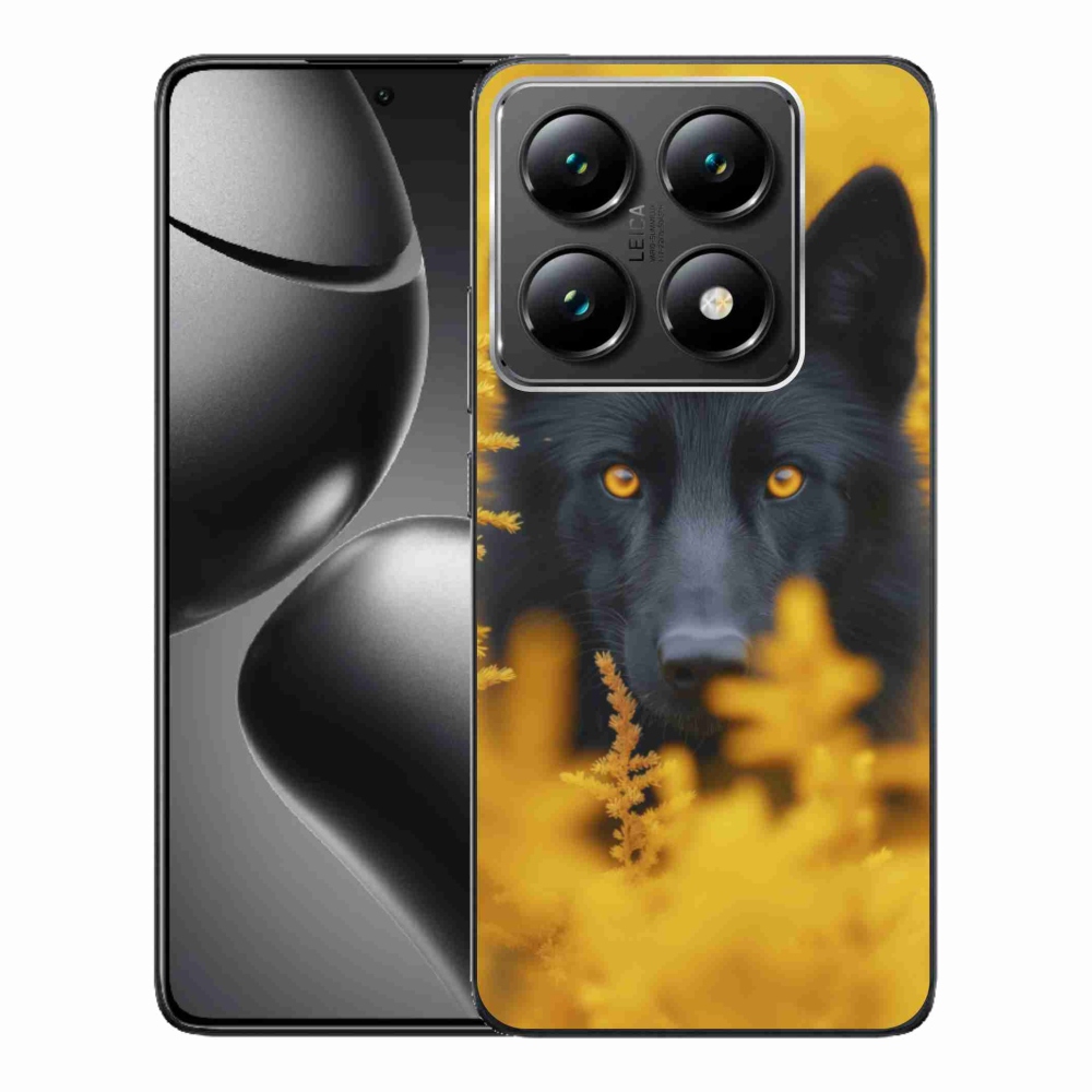 Gélový kryt mmCase na Xiaomi 14T Pro - čierny vlk 2