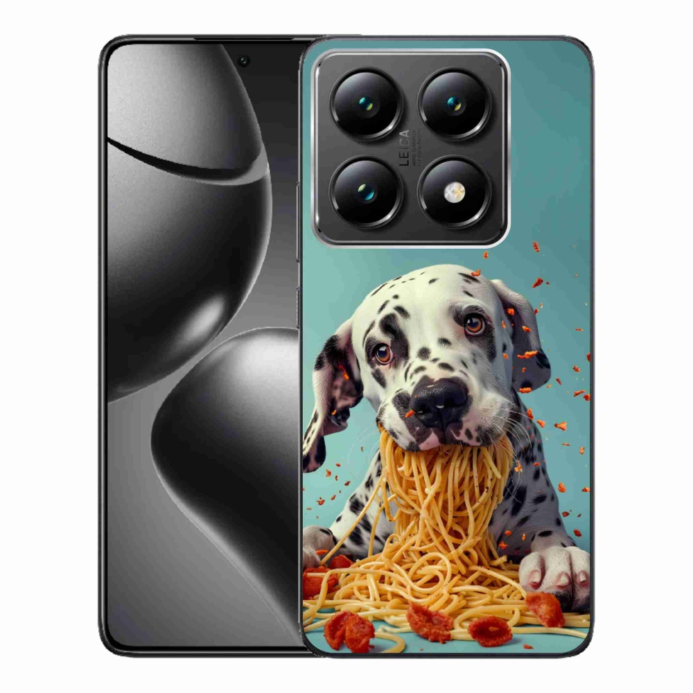 Gélový kryt mmCase na Xiaomi 14T Pro - dalmatín a špagety