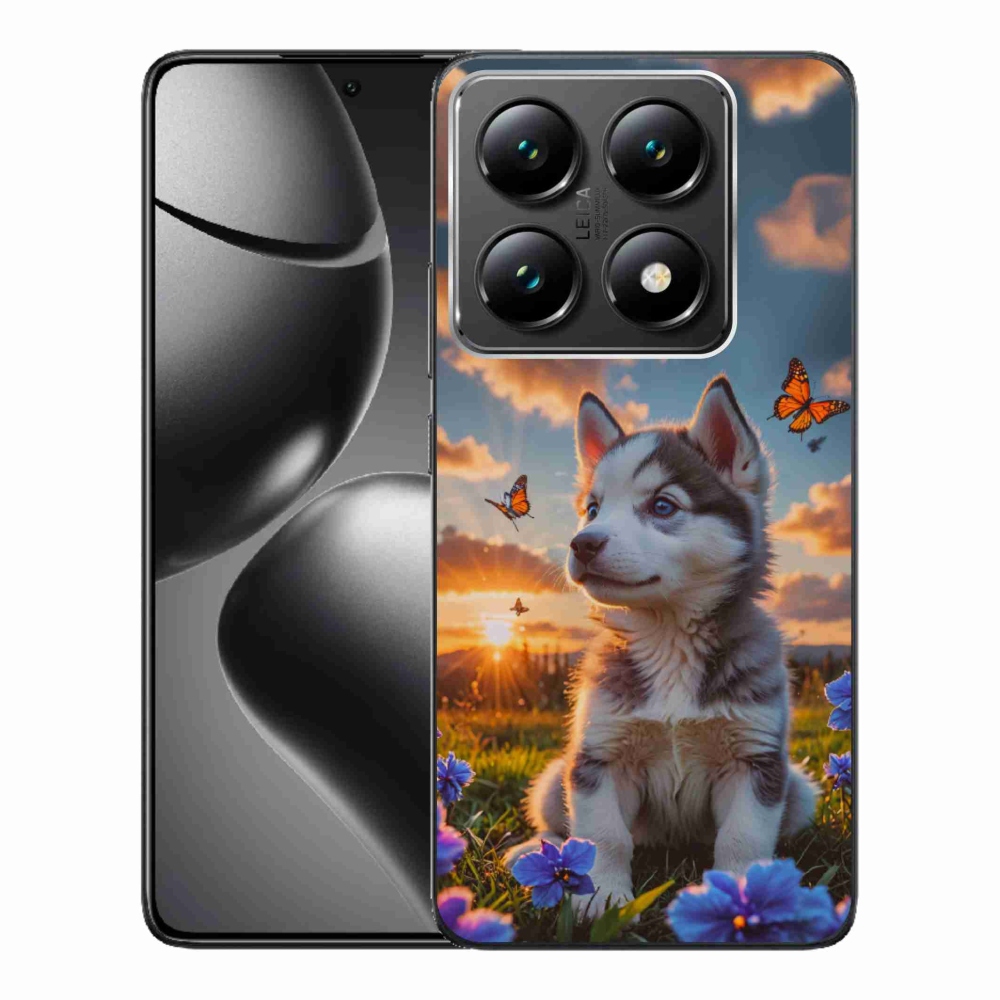 Gélový kryt mmCase na Xiaomi 14T Pro - husky pri západe slnka