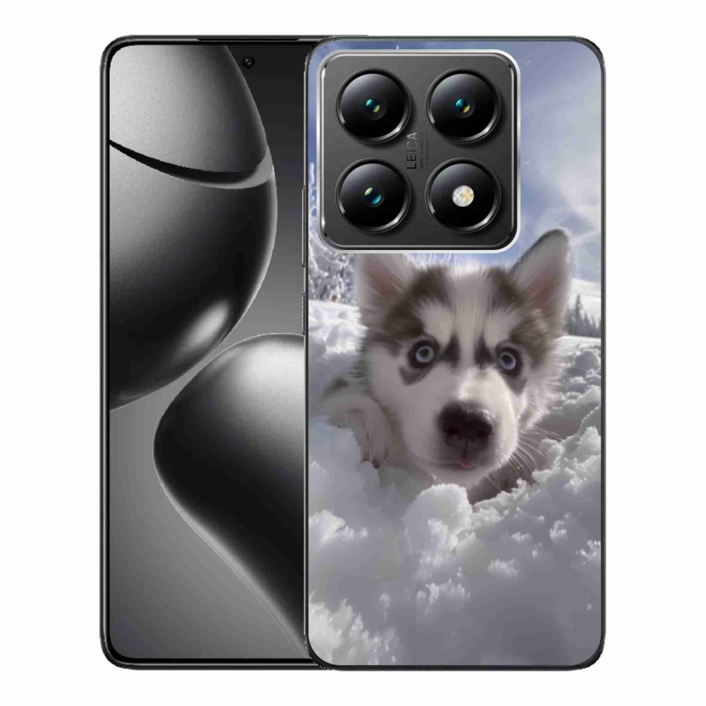 Gélový kryt mmCase na Xiaomi 14T Pro - husky v snehu