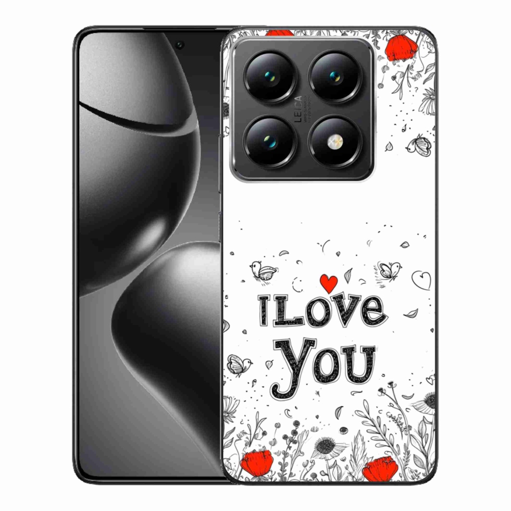 Gélový kryt mmCase na Xiaomi 14T Pro - I love you biele pozadie