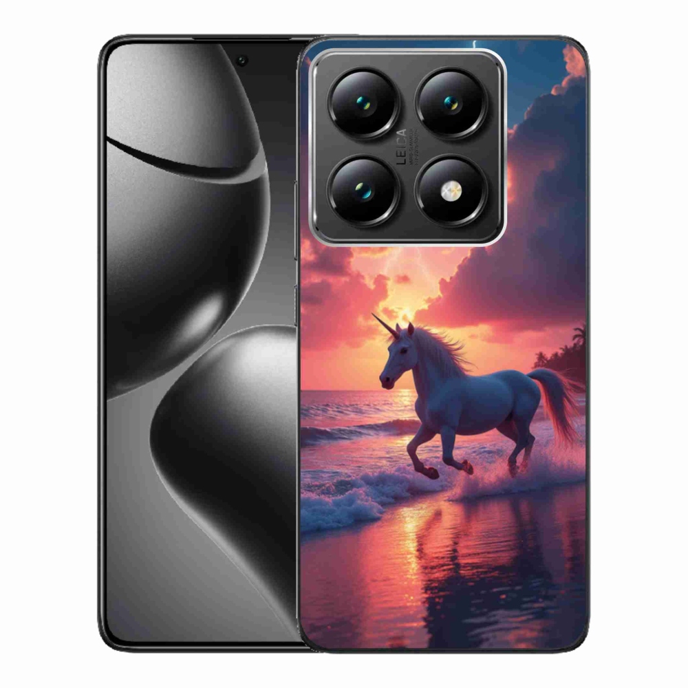 Gélový kryt mmCase na Xiaomi 14T Pro - jednorožec na pláži