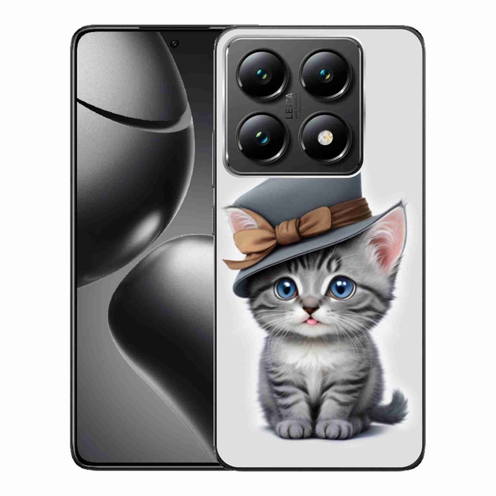 Gélový kryt mmCase na Xiaomi 14T Pro - mačiatko s klobúkom