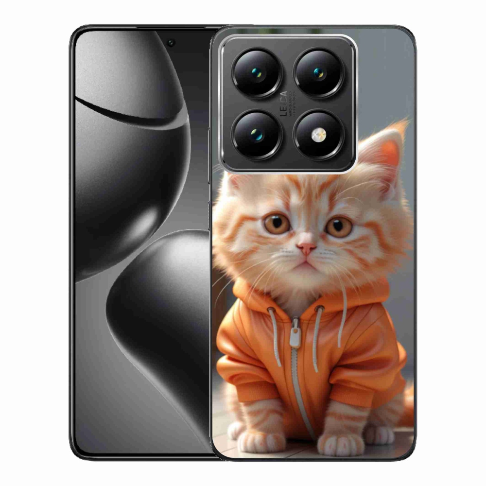Gélový kryt mmCase na Xiaomi 14T Pro - mačiatko v mikine