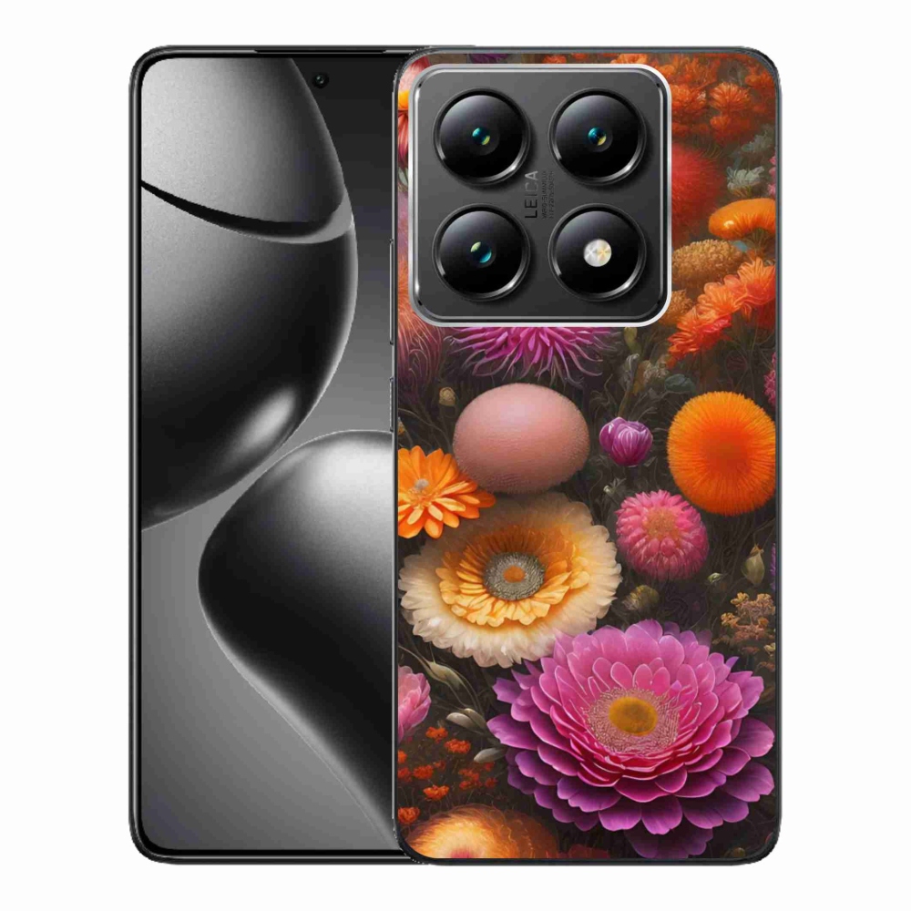 Gélový kryt mmCase na Xiaomi 14T Pro - kvetinová kompozícia