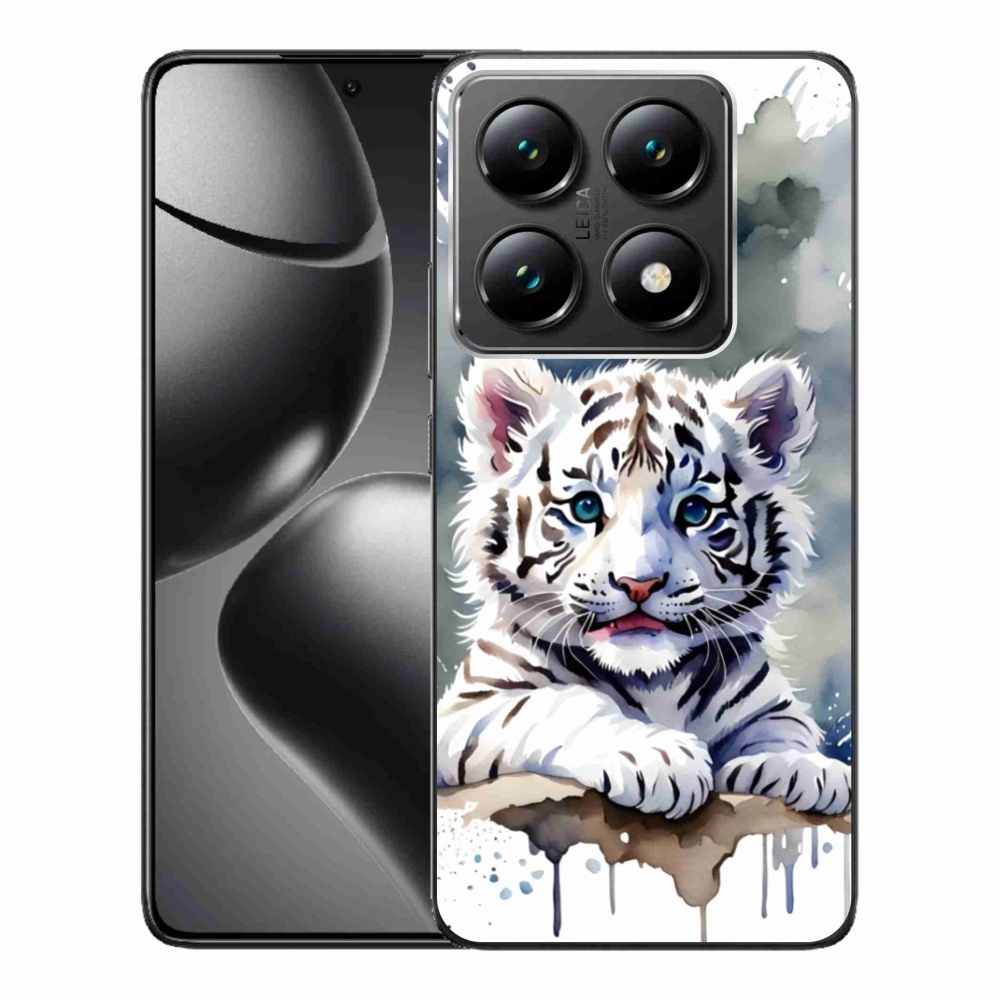 Gélový kryt mmCase na Xiaomi 14T Pro - mláďa bieleho tigra