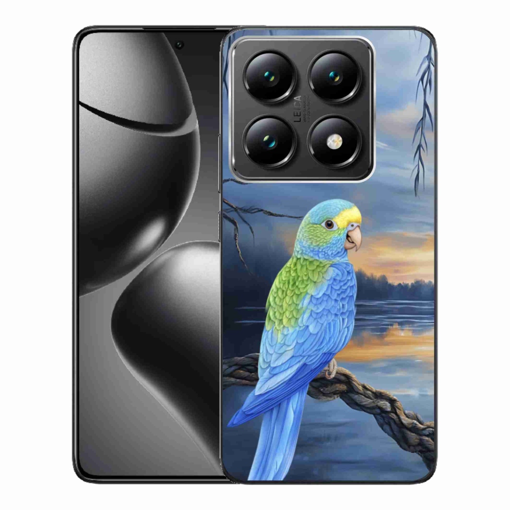 Gélový kryt mmCase na Xiaomi 14T Pro - modrý papagáj