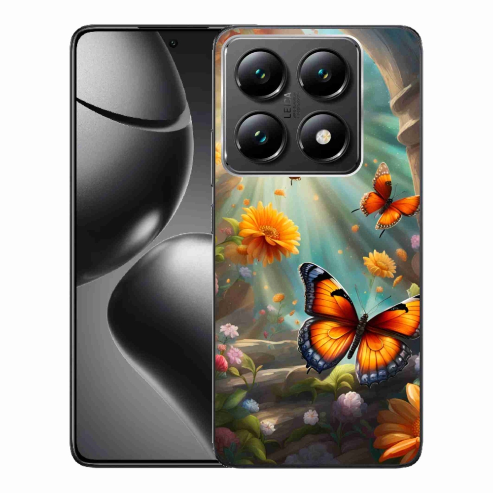 Gélový kryt mmCase na Xiaomi 14T Pro - motýlia záhrada 2