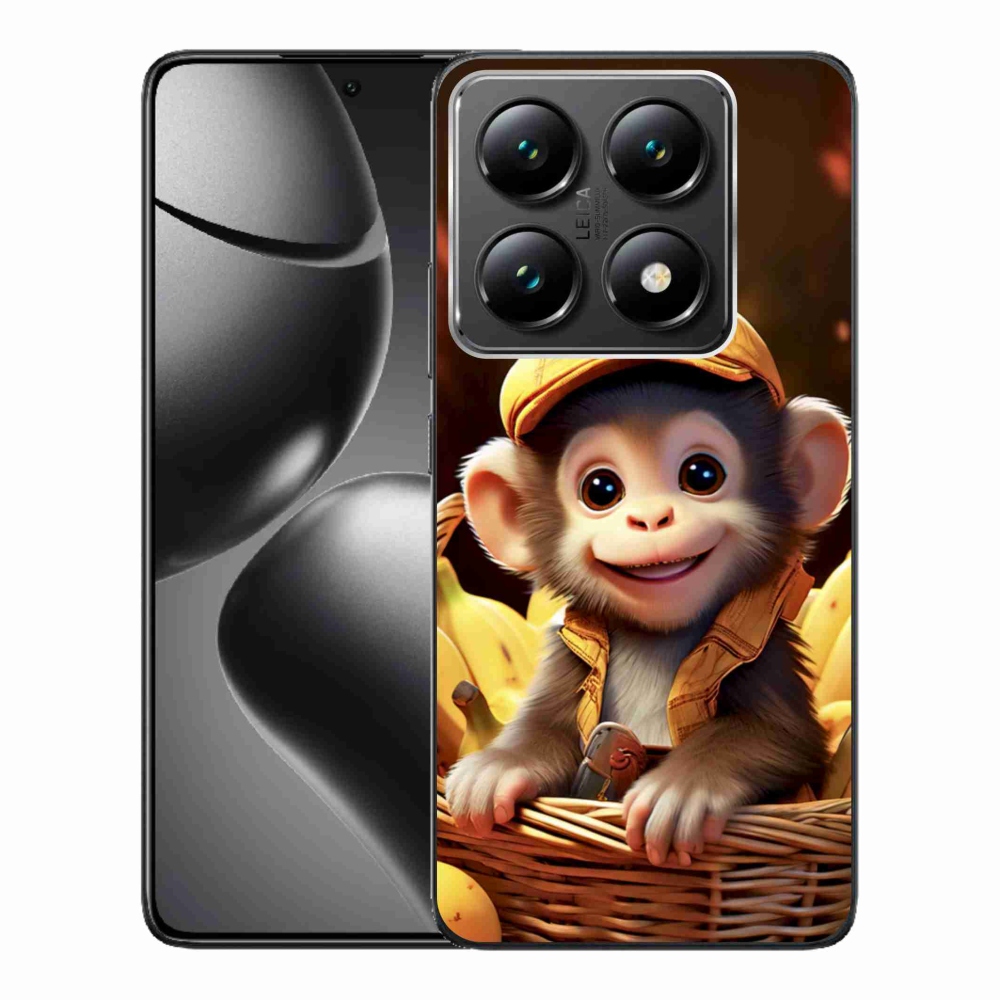 Gélový kryt mmCase na Xiaomi 14T Pro - opice v košíku