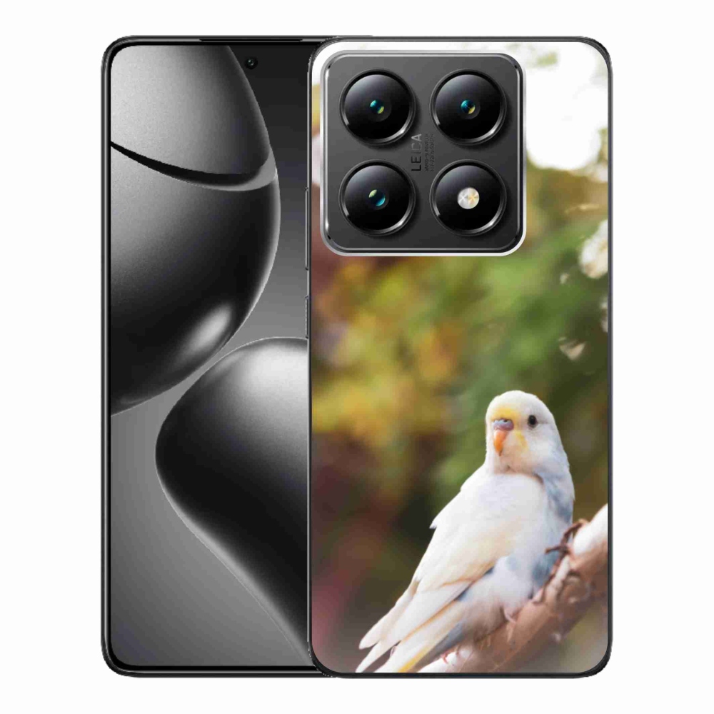 Gélový kryt mmCase na Xiaomi 14T Pro - papagáj andulka biela