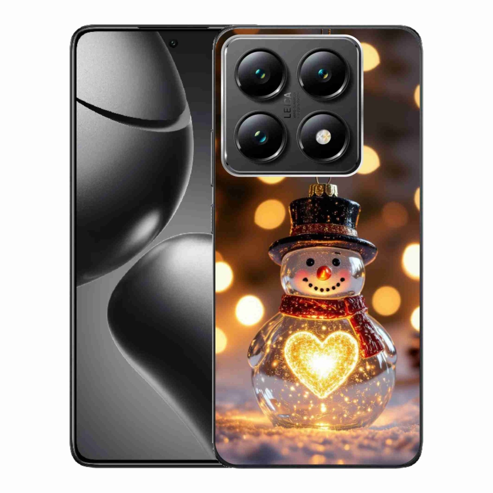 Gélový kryt mmCase na Xiaomi 14T Pro - svietiaci vianočný snehuliak