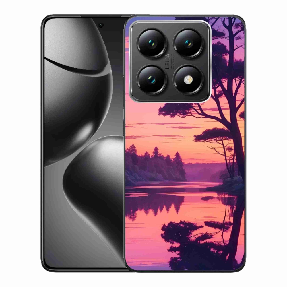 Gélový kryt mmCase na Xiaomi 14T Pro - západ slnka nad jazerom