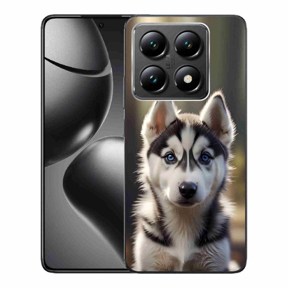 Gélový kryt mmCase na Xiaomi 14T - roztomilý sibírsky husky