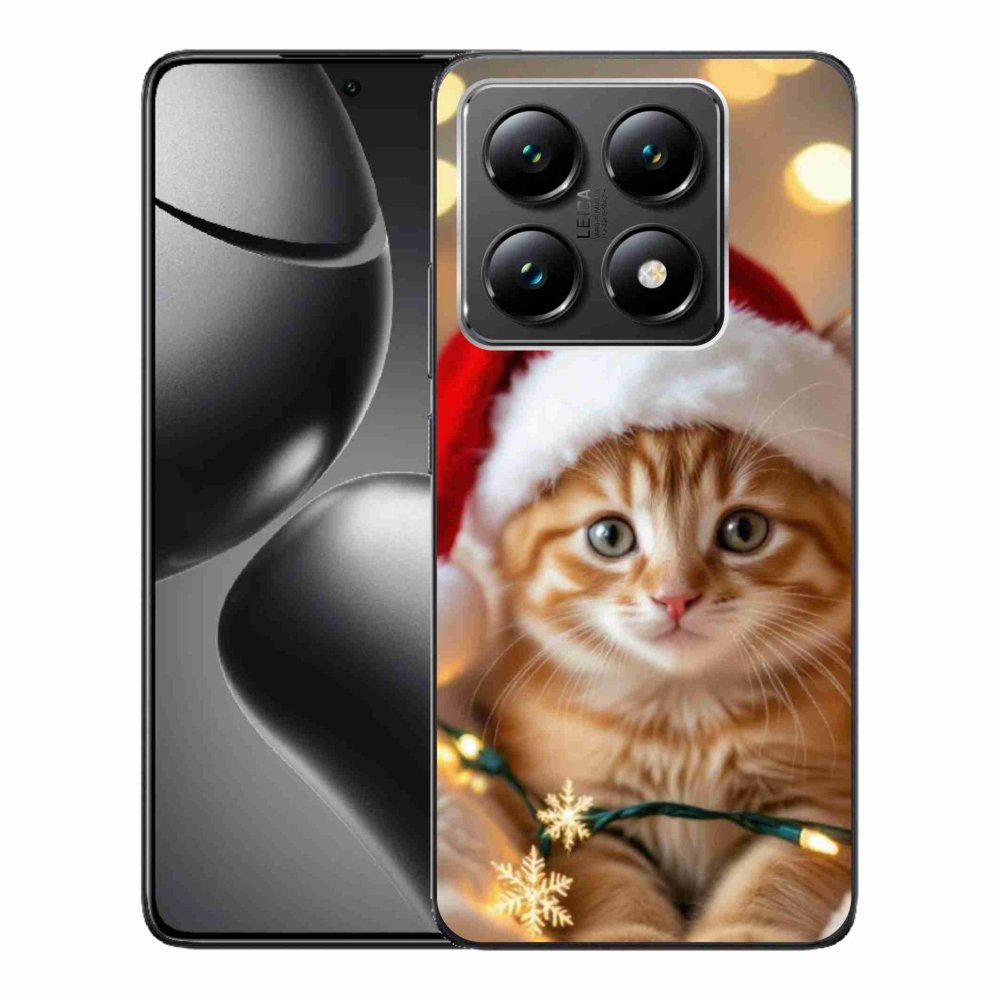 Gélový kryt mmCase na Xiaomi 14T - vianočné mačiatko