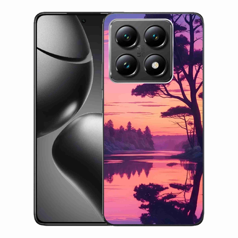 Gélový kryt mmCase na Xiaomi 14T - západ slnka nad jazerom