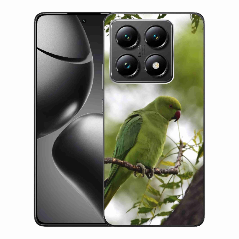 Gélový kryt mmCase na Xiaomi 14T - zelený papagáj