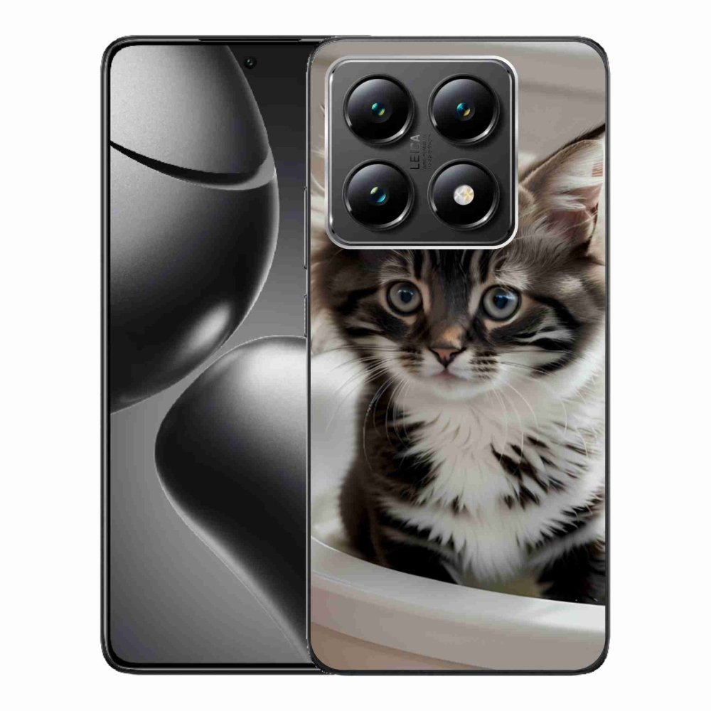 Gélový kryt mmCase na Xiaomi 14T - zvedavé mačiatko
