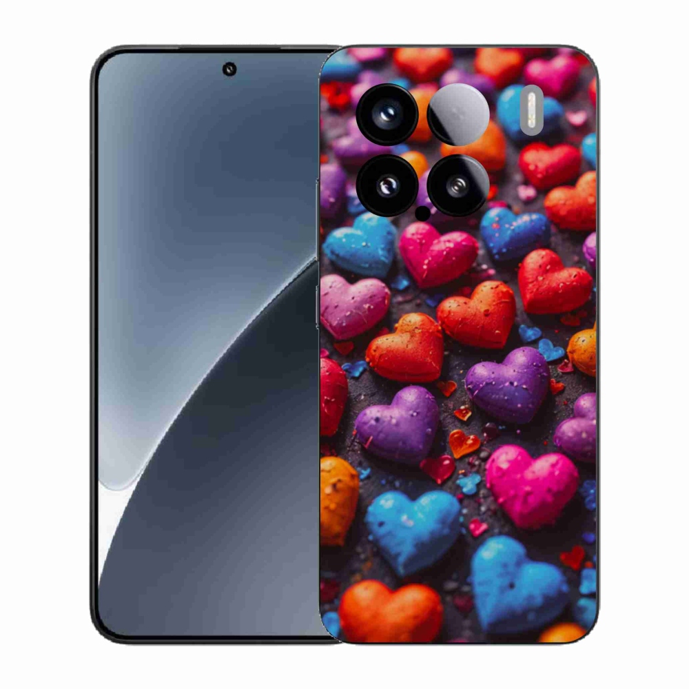 Gélový kryt mmCase na Xiaomi 15 - farebné srdcia