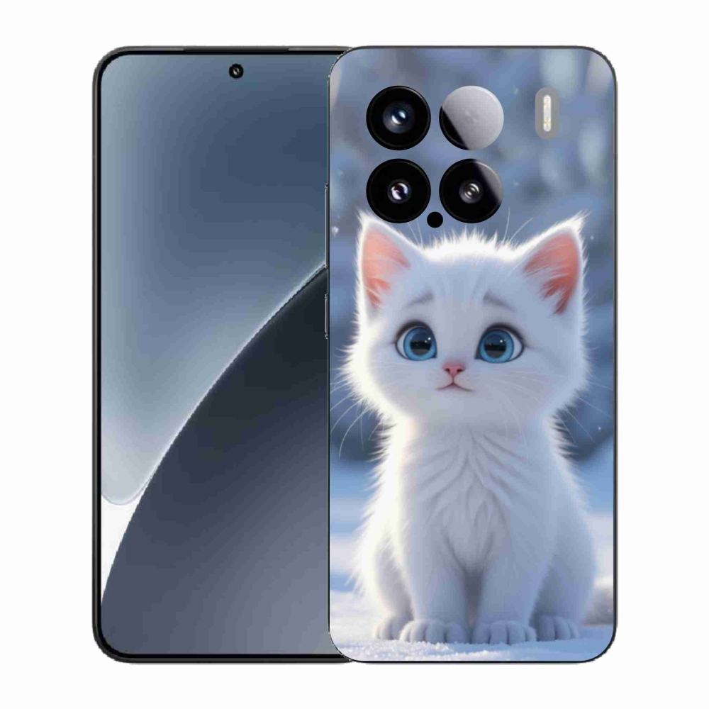 Gélový kryt mmCase na Xiaomi 15 - biele mačiatko 3