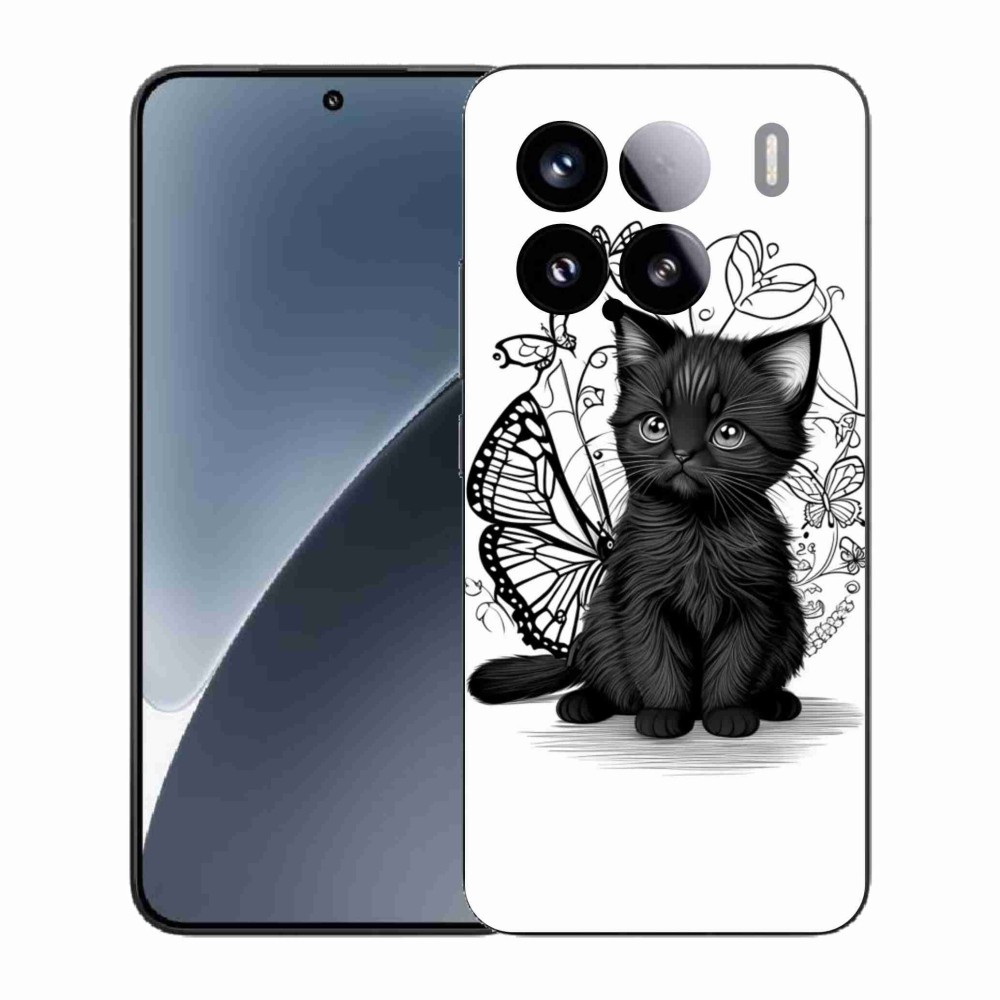 Gélový kryt mmCase na Xiaomi 15 - čierne mačiatko