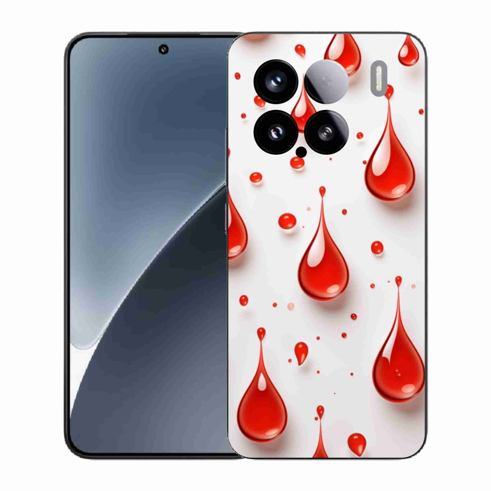 Gélový kryt mmCase na Xiaomi 15 - červené kvapky