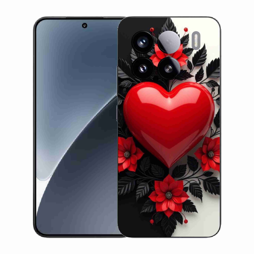 Gélový kryt mmCase na Xiaomi 15 - červené srdce