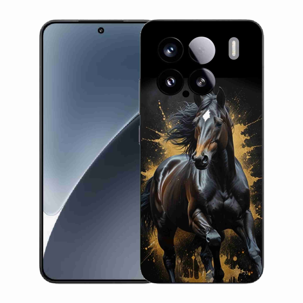 Gélový kryt mmCase na Xiaomi 15 - elegantný čierny žrebec