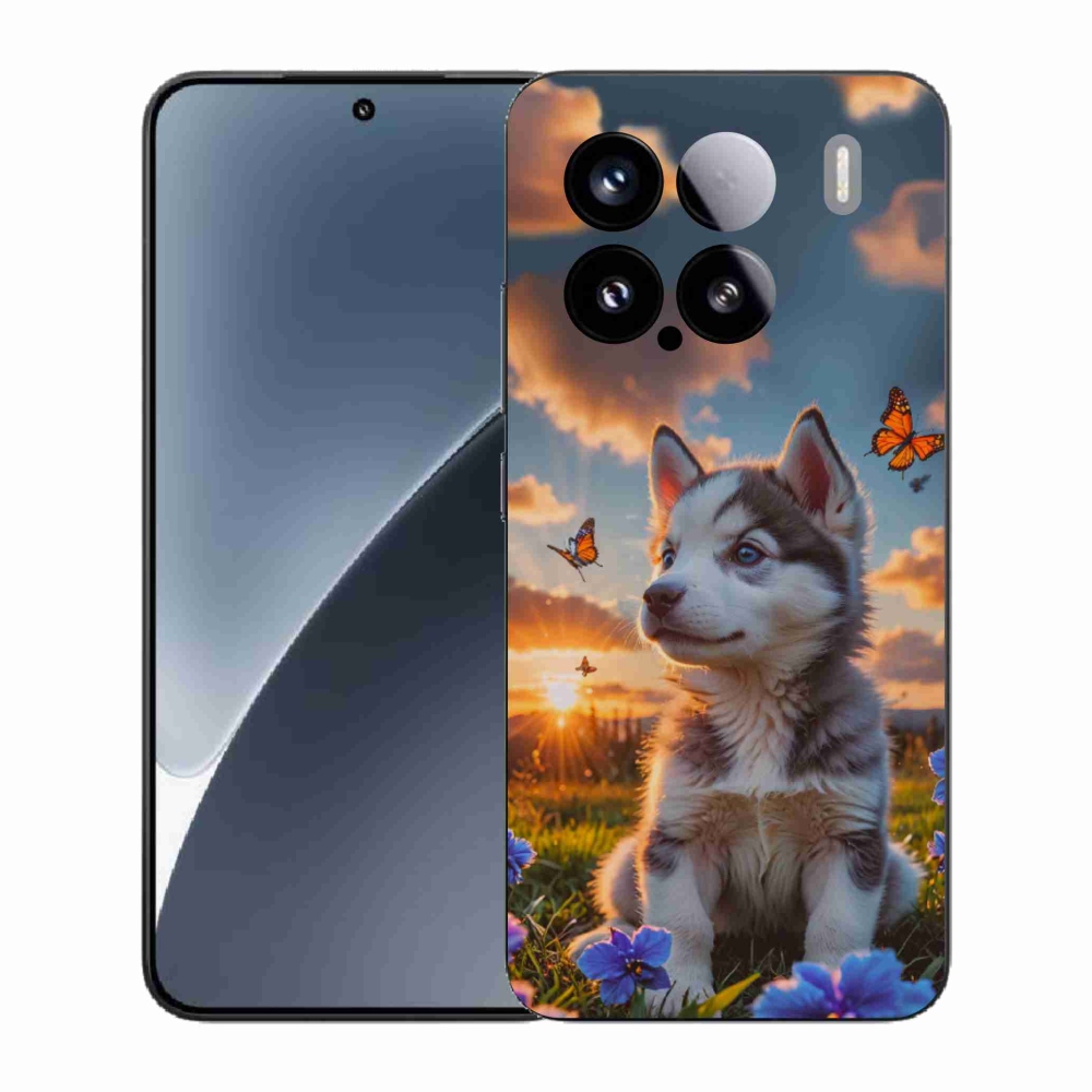 Gélový kryt mmCase na Xiaomi 15 - husky pri západe slnka