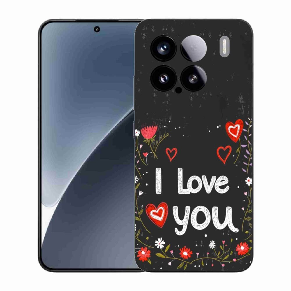 Gélový kryt mmCase na Xiaomi 15 - I love you čierne pozadie