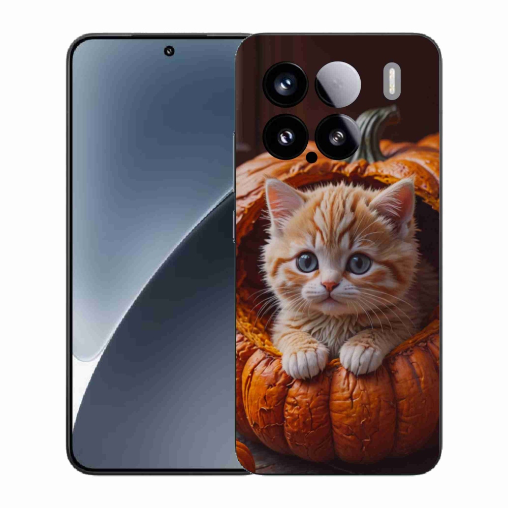 Gélový kryt mmCase na Xiaomi 15 - mačiatko a tekvica 2