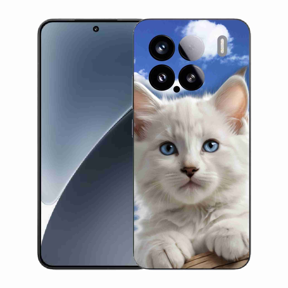 Gélový kryt mmCase na Xiaomi 15 - mačiatko a oblaky