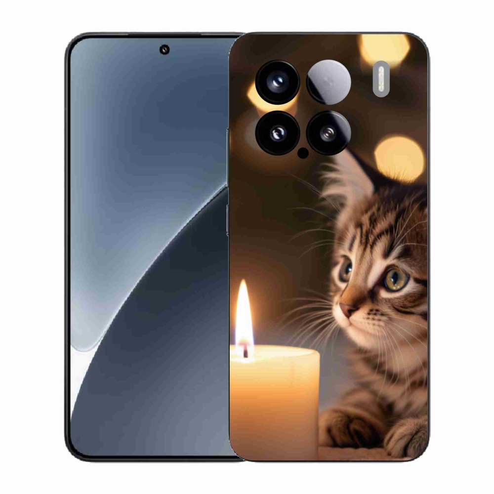 Gélový kryt mmCase na Xiaomi 15 - mačiatko a sviečka