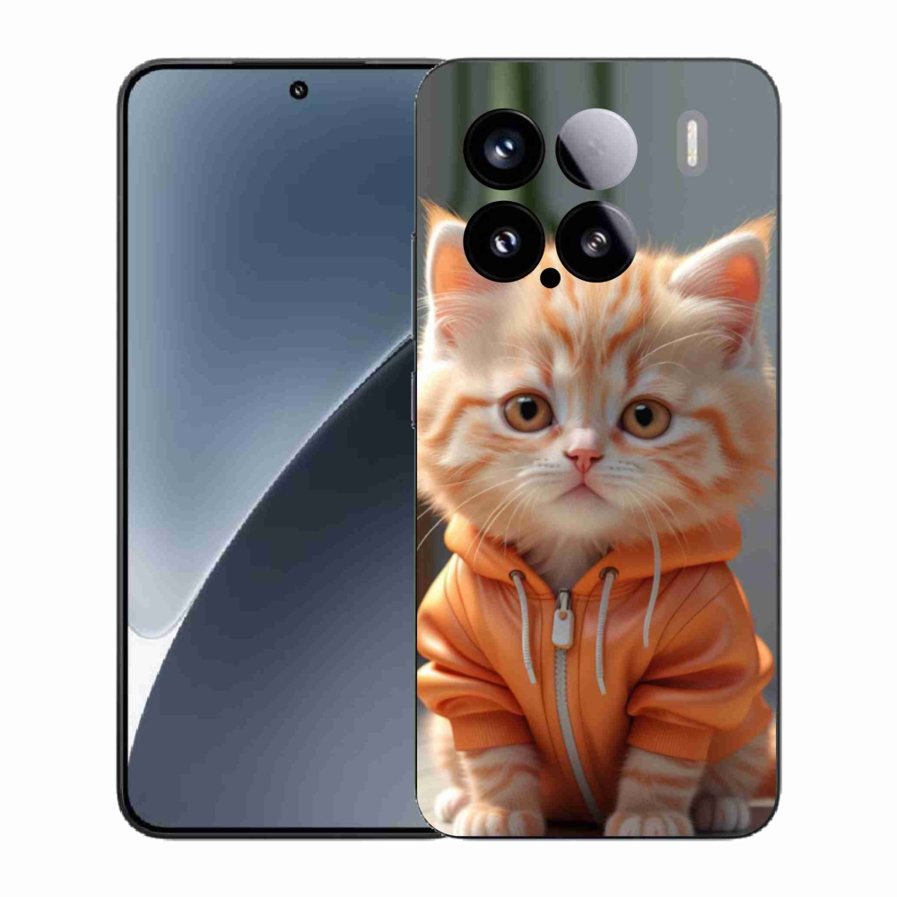Gélový kryt mmCase na Xiaomi 15 - mačiatko v mikine