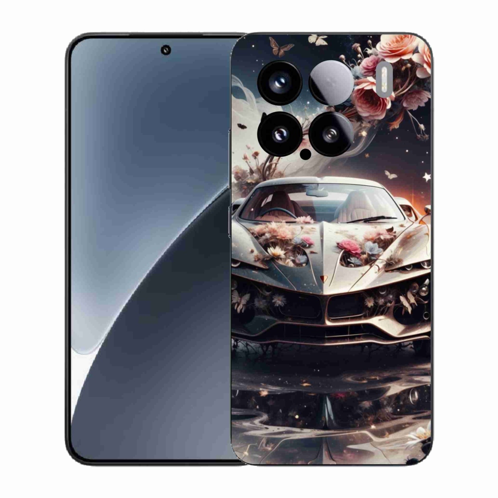 Gélový kryt mmCase na Xiaomi 15 - kvetinový športový automobil