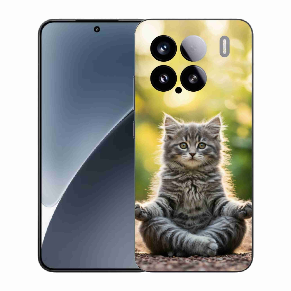 Gélový kryt mmCase na Xiaomi 15 - meditujúce mačiatko